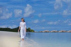 happy woman enjoy  summer time photo