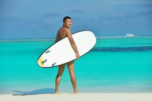 beautiful  woman relax on tropical  beach photo