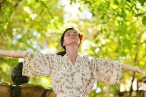 spa treatment at tropical resort photo