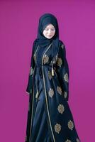 muslum woman with hijab in modern dress photo