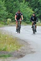 friendshiop outdoor on mountain bike photo