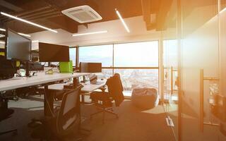 Empty Modern open plan Office photo