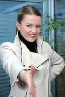 .Businesswoman Ready to Shake Hands photo