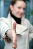 .Businesswoman Ready to Shake Hands photo