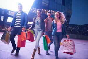 Group Of Friends Enjoying Shopping photo