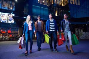 Group Of Friends Enjoying Shopping photo