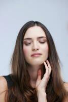 portrait of young woman isolated photo