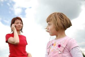 girl with mobile phone photo