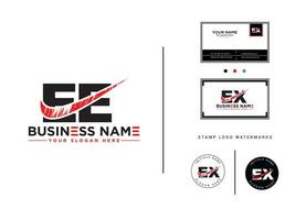 Modern Ee Business Logo, Brush Letters EE Logo Icon Vector Image Design