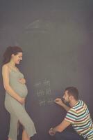 pregnant couple accounts week of pregnancy photo