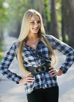 romantic couple in love outdoor photo