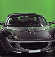 sport car with green background photo