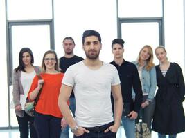 students group standing together as team photo