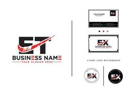 moderno et negocio logo, cepillo letras et logo icono vector imagen diseño