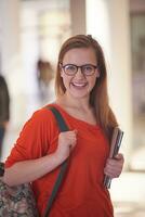 student girl with tablet computer photo