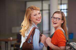 happy student girls photo