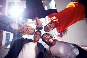 happy students celebrate photo