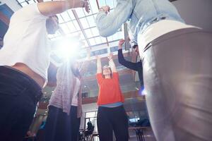 happy students celebrate photo