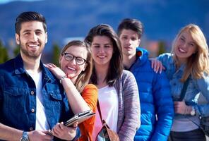 happy students group photo