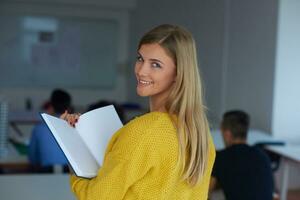 portrait of young female student photo