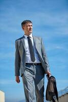 senior  businessman outdoors photo