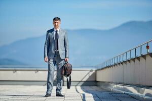 senior  businessman outdoors photo