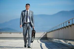 senior  businessman outdoors photo