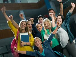 grupo de estudiantes de estudio foto