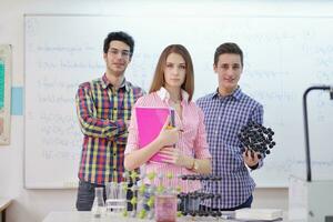 happy teens group in school photo