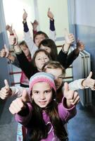 happy children group in school photo