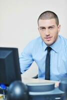 businessman with a headset photo