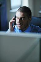 businessman with a headset photo