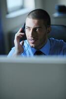 businessman with a headset photo