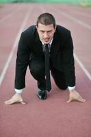 hombre de negocios en el deporte foto