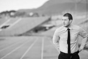 hombre de negocios en el deporte foto