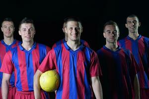 equipo de jugadores de fútbol foto