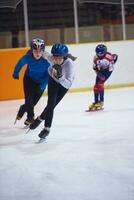 children speed skating photo