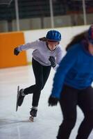 children speed skating photo