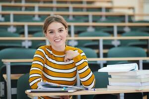 student taking notes for school class photo