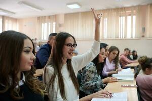 Students Gruop In Amphitheather photo