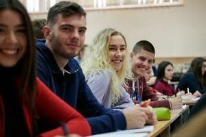 Students Gruop In Amphitheather photo