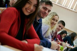 Students Gruop In Amphitheather photo