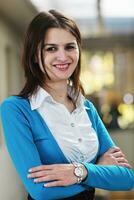 student girl portrait at university campus photo