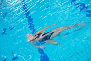 help and rescue on swimming pool photo