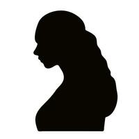 silhouette of beautiful profile of woman face concept beauty and fashion vector
