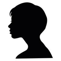 silhouette of beautiful profile of woman face concept beauty and fashion vector