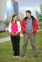 happy couple outdoor photo