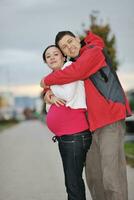 happy couple outdoor photo