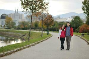 happy couple outdoor photo