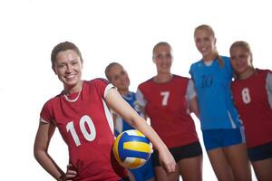 grupo de mujeres de voleibol foto